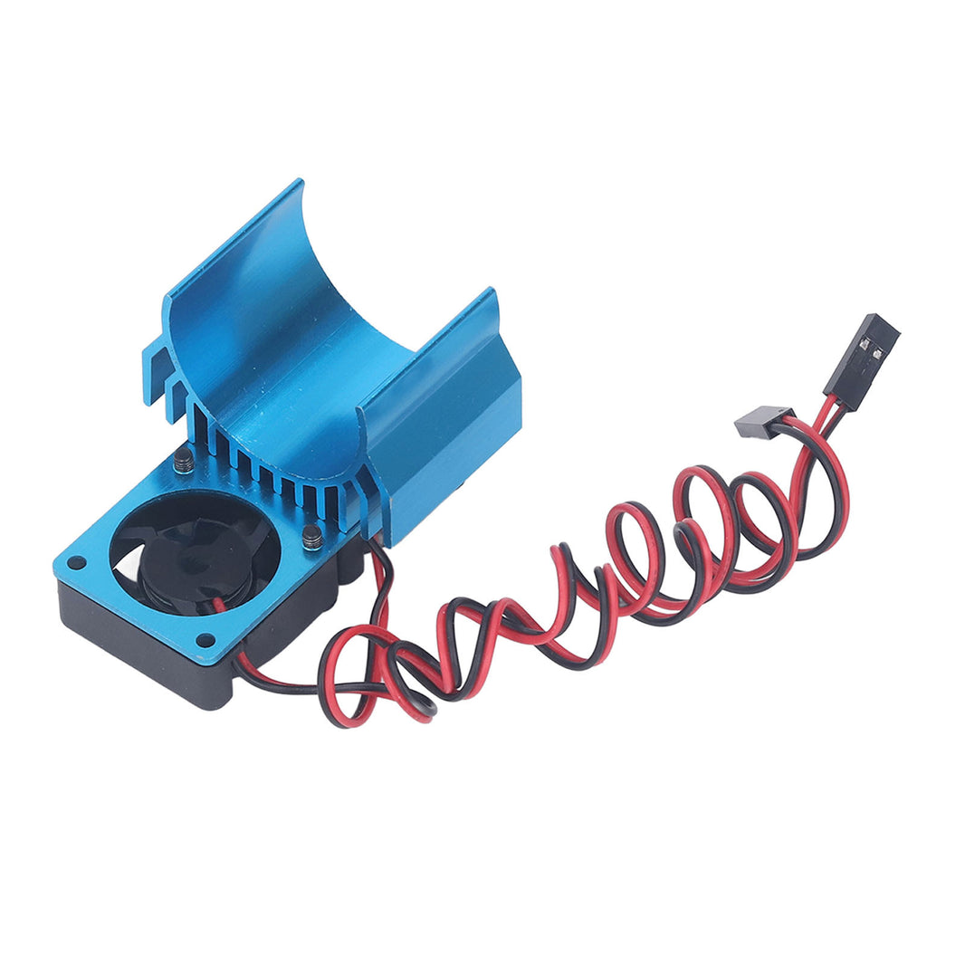 DC 5V RC Heat Sink High Velocity Fan Motor Radiator Fan Set for Traxxas Slash 4×4 VXL 1/10 RC Car Blue