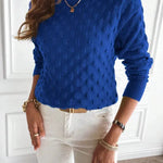 Pullover Round Neck Long Sleeves Knitwear Cashmere sweater Top women