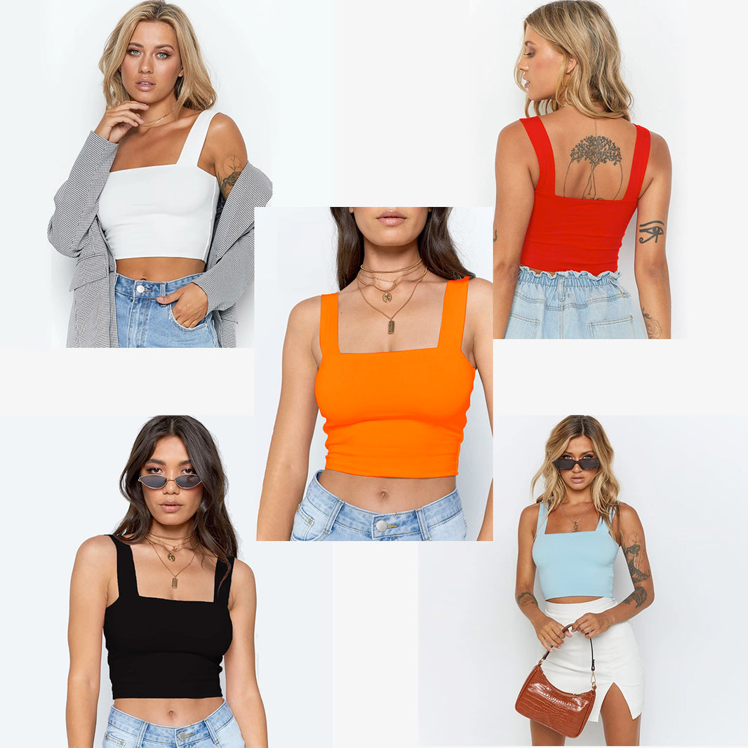 Summer New Fashion Women Crop Top Sexy Sleeveless Tank Tops