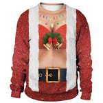 Men's Fashion Christmas 3D Digital Printed Round Neck Sweater