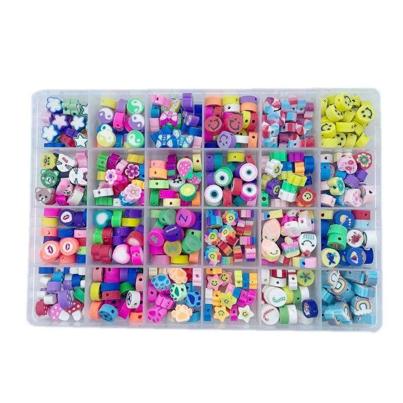 24 Grid 480 PCs Colorful Polymer Clay Beaded Set DIY Bracelet - EX-STOCK CANADA