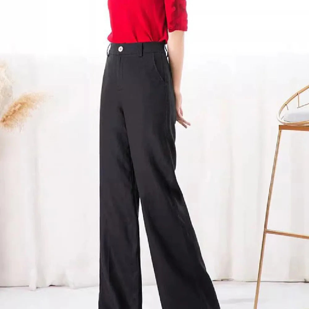 Fashion Summer Casual High waist plain trouser Pants For Women