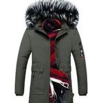 Fur Collar Hoodie Winter Parka Jacket for men