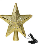 Top de árbol de Navidad Luz de la estrella Star Flake Forma láser Luces de proyector Luces Ornamento de árbol de Navidad