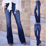 Women's mid-rise trousers bootcut jeans