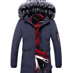 Fur Collar Hoodie Winter Parka Jacket for men