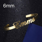 Customized Name Bracelet Personalized Custom Bangles Stainless Steel Jewelry - EX-STOCK CANADA