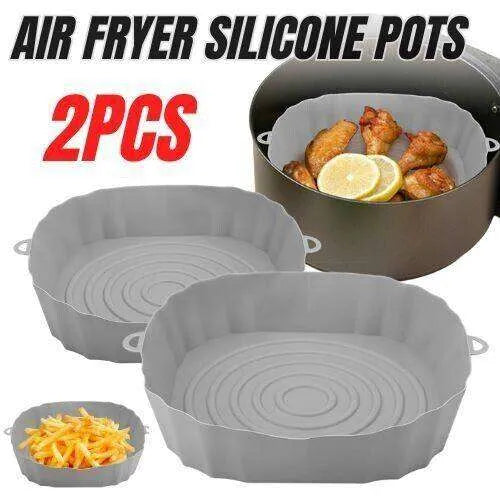 2Pcs Air Fryer non Stick Silicone Oven Baking Tray Mats - EX-STOCK CANADA