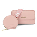 2pcs Lychee Texture Composite Bag Fashion Mobile Phone Bag With Small Coin Purse Letter Print Zipper Crossbody Shoulder Bag - EX-STOCK CANADA