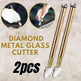 2Pcs Professional Glass Cutter Metal Carbide Precision Anti-Skid Cutting Tools - EX-STOCK CANADA