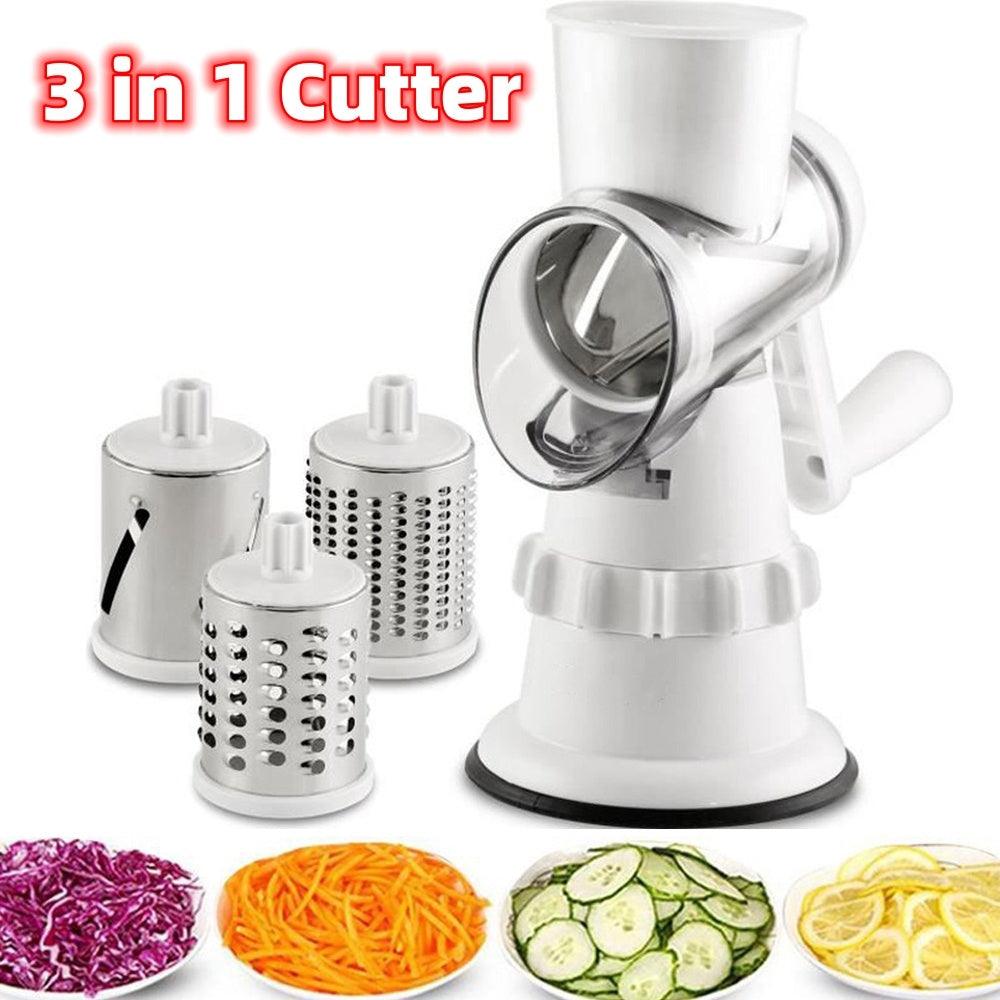 3 In 1 Vegetable Slicer Manual Kitchen Accessories Grater For Vegetable Cutter Round Chopper Mandolin Shredder Potato Home Kitchen Supplies Kitchen Gadgets - EX-STOCK CANADA