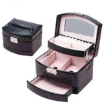 3 Layers Leather Jewelry Boxes - EX-STOCK CANADA