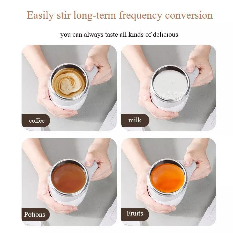 304 Food Grade Stainless Steel Rechargeable Automatic Model High Value Stirring Cup - EX-STOCK CANADA