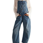 Casual  Loose Denim Overalls Street Jeans Jumper Pant Denim Jumper for Women