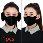 Winter detachable two-in-one warm mask earmuffs