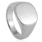 European And American Style Minimalist Titanium Steel Smooth Seal Ring for Men and Women