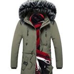 Fur Collar Hoodie Winter Parka Jacket for men