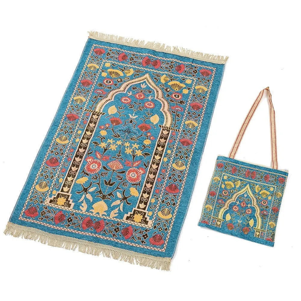 Modèle avec enveloppe de tapis musulman et de fourre-tout du Moyen-Orient à la couverture du Moyen-Orient tapis de prière turc