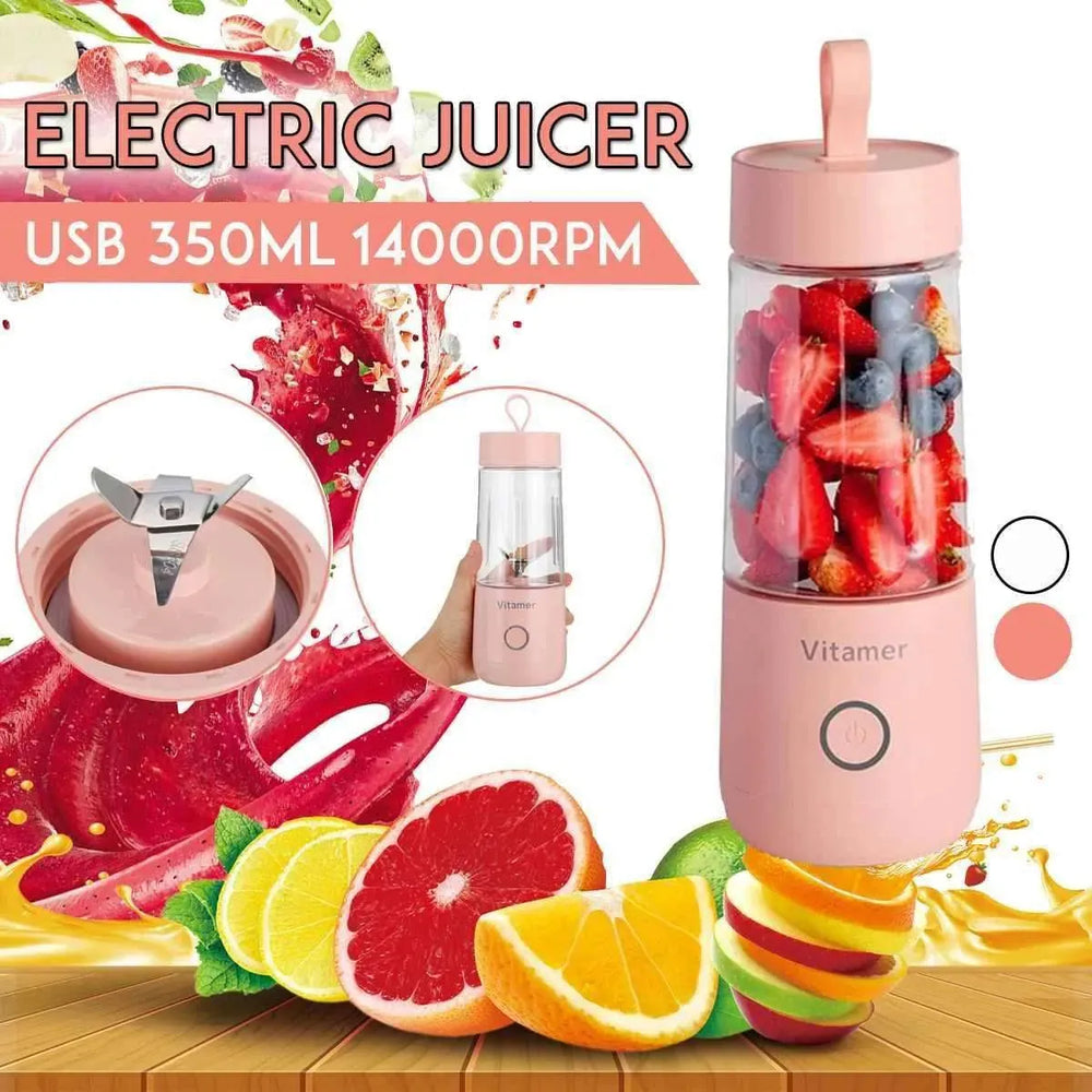 350ml Portable Blender / Juicer Electric Rechargeable Mixer - EX-STOCK CANADA