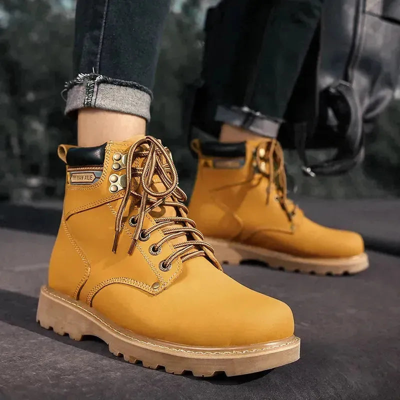 Botas de herramientas de invierno de moda para hombre bota de seguridad sin deslizamiento