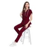 Nurse Lace-up Waist Retraction Surgical Gowns Female Separate Suit Hospital Short Sleeve Brush Hand Clothes Hand Washing Clothes