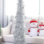 Artificial Tinsel Up Christmas Tree With Stand Gorgeous Collapsible Artificial Christmas Tree For Christmas Decorations