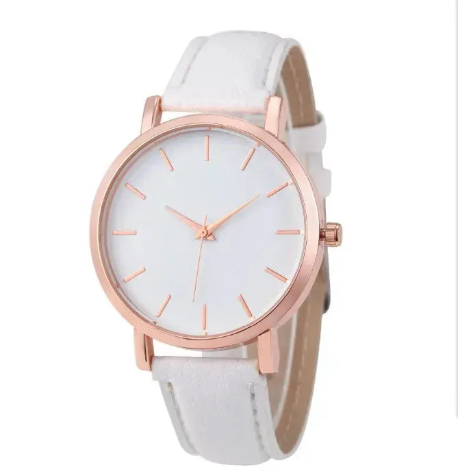 Montre en quartz en cuir unisexe