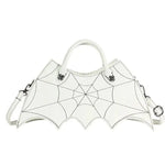 Halloween Spider Web Forma Bolsos de hombro Personalidad Batgirl Tide Pu Bolsos Fashoin Messenger Crossbody Bag