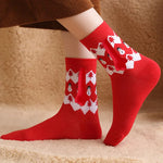 Medias de Navidad Autumn Winter Cotton Magnet Lodestone Hand Tube Socks