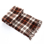 Handmade Autumn And Winter Velvet Fleece Plaid Scarf