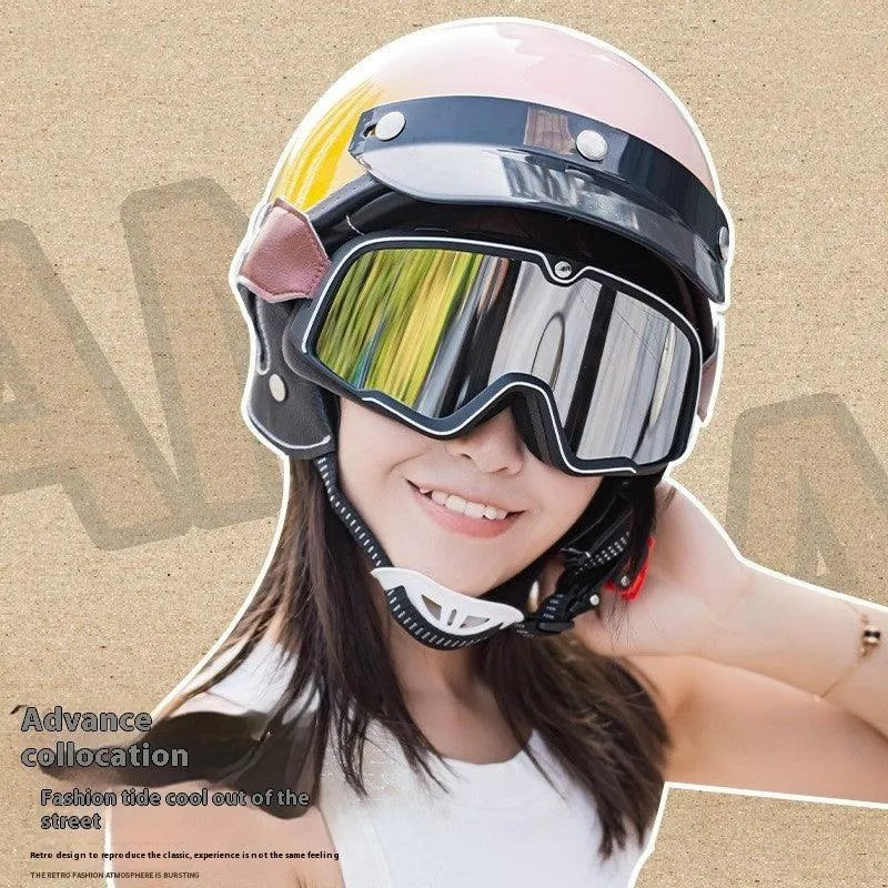 3C Certified Electric Sports Motorcycle Bike Retro Helmet Men And Women - EX-STOCK CANADA