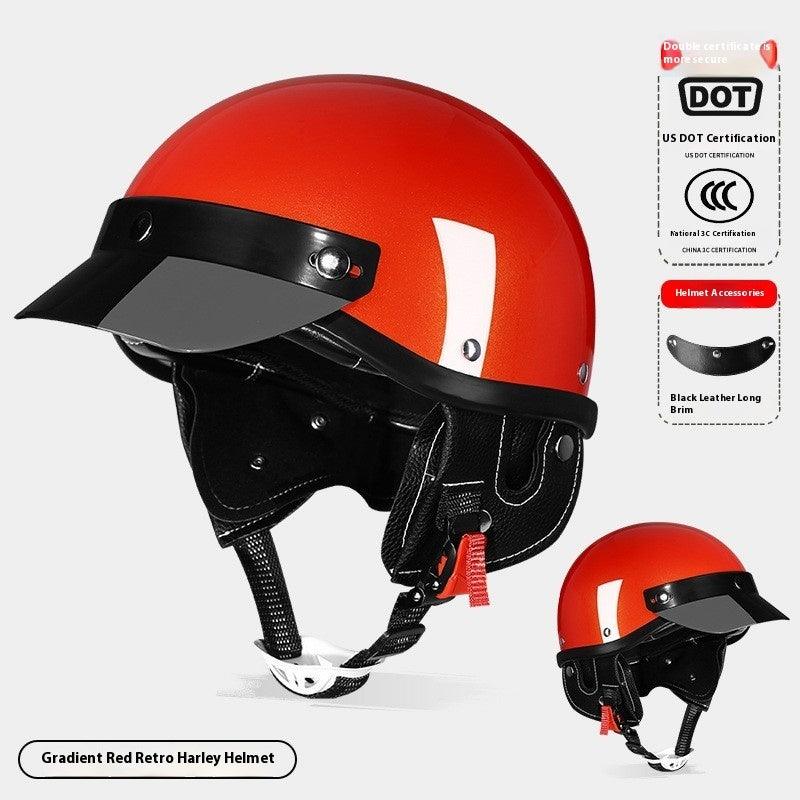 3C Certified Electric Sports Motorcycle Bike Retro Helmet Men And Women - EX-STOCK CANADA