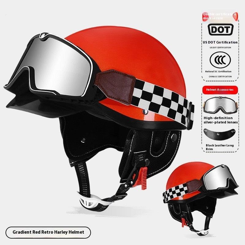 3C Certified Electric Sports Motorcycle Bike Retro Helmet Men And Women - EX-STOCK CANADA