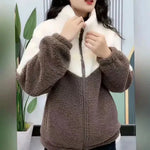 Chaqueta de lana de moda de moda cría de invierno espesado