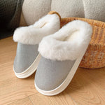 Fashion Frosted Sequined Plush Slippers Winter Warm Home Indoor Non-slip Bedroom Floor Fuzzy Slipper For Couple Women House Shoes