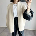 Autumn Winter Cashmere Single Breasted Kimono Cardigan Jacket  for women