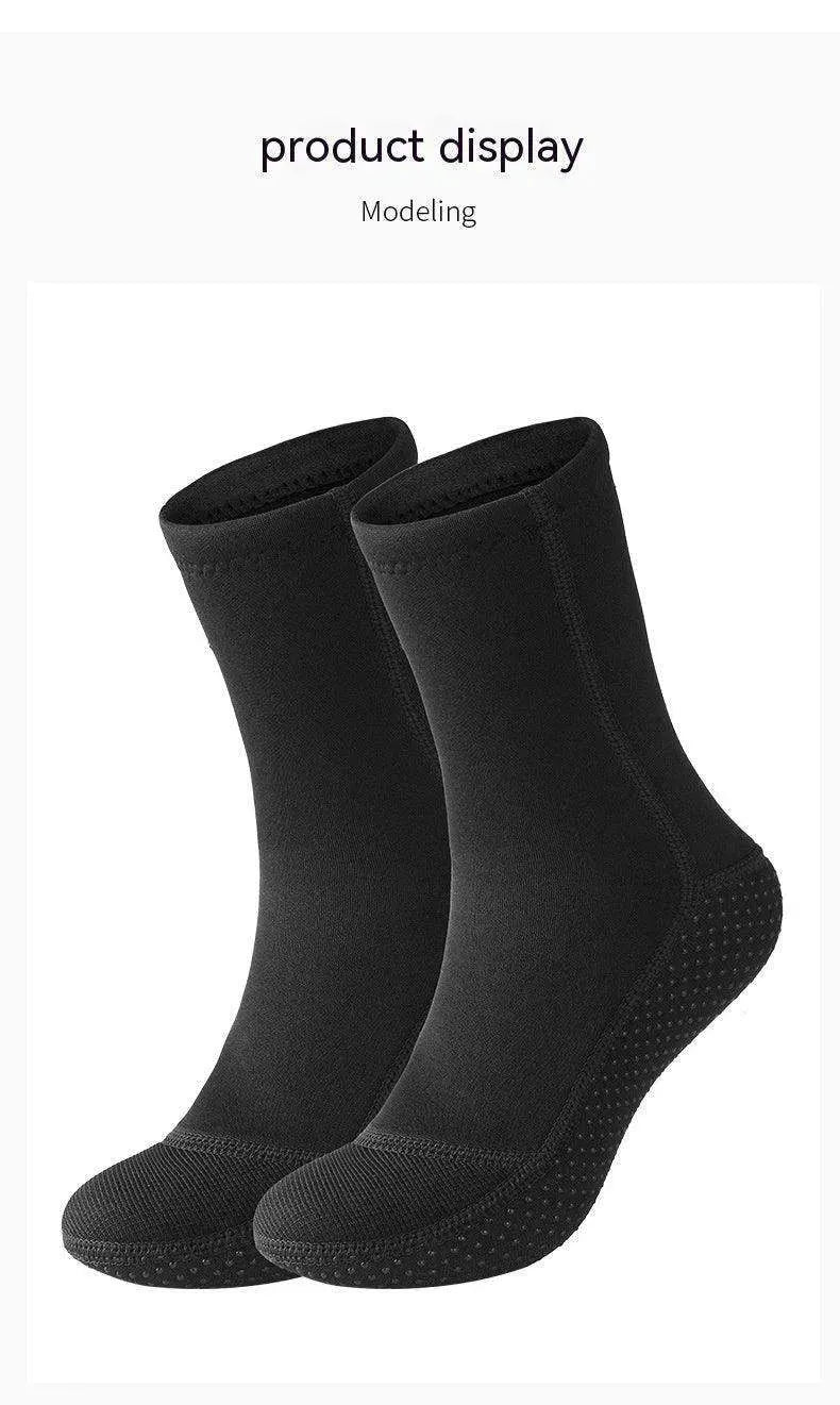 3mm Diving Cold-proof Warm Wear-resistant Non-slip Swimming Snorkeling Surfing Beach Socks - EX-STOCK CANADA