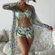 3pcs Pring Bikini With Long Sleeve Cardigan Fashion Summer Beach Swimsuit Women - EX-STOCK CANADA