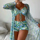 3pcs Pring Bikini With Long Sleeve Cardigan Fashion Summer Beach Swimsuit Women - EX-STOCK CANADA