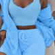 3pcs Women's Crop Tank Top And Drawstring Shorts Pajama Set - EX-STOCK CANADA