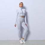 3PCS Yoga Set Seamless Sport Set Women Gym Clothing Leggings Women Crop Top Sports Bra Women Fitness Gym Set Womens Outfits Tracksuit - EX-STOCK CANADA