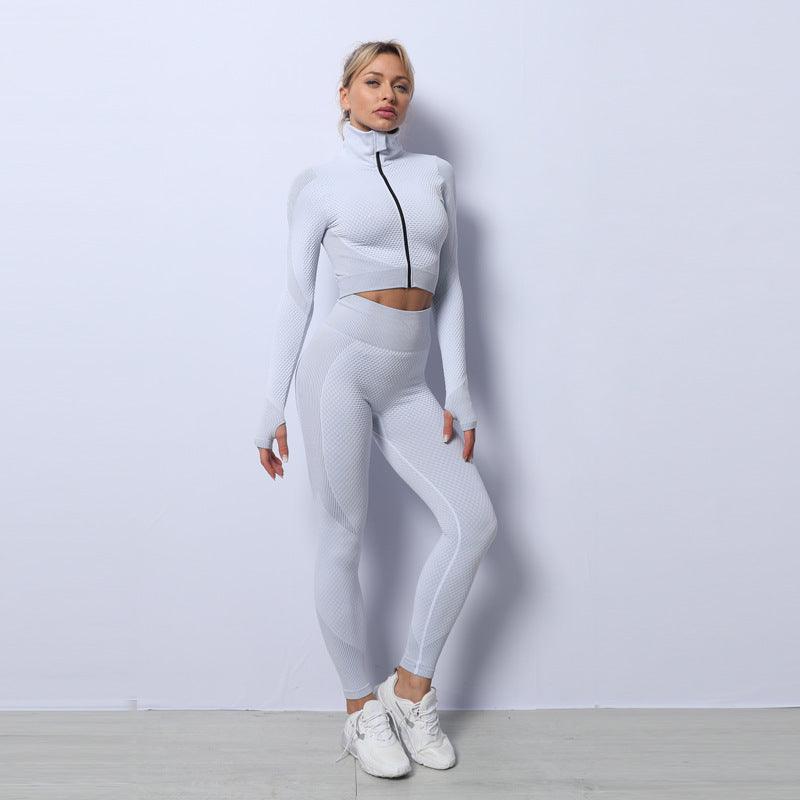 3PCS Yoga Set Seamless Sport Set Women Gym Clothing Leggings Women Crop Top Sports Bra Women Fitness Gym Set Womens Outfits Tracksuit - EX-STOCK CANADA