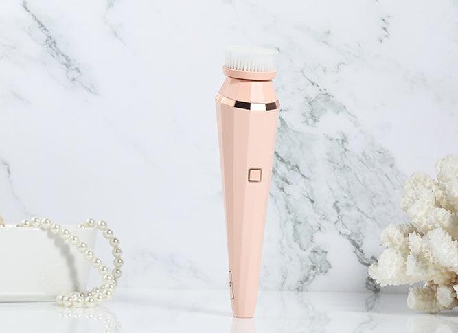 4 In 1 USB Rechargeable Electric Facial Cleansing Brush Soft Skin Care Portable Massager Face Brush Deep Cleaning Device - EX-STOCK CANADA