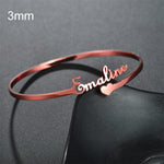 Customized Name Bracelet Personalized Custom Bangles Stainless Steel Jewelry - EX-STOCK CANADA