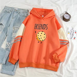 Color Matching Hoodie sweatshirt Top Pullover