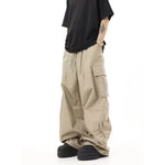 American Vintage Crumpled Multi-pocket Loose Baggy Cargo Pants Men