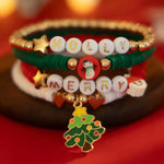 Polymer de Navidad Arcilla de arcilla Pulsera Juego de regalos de Navidad