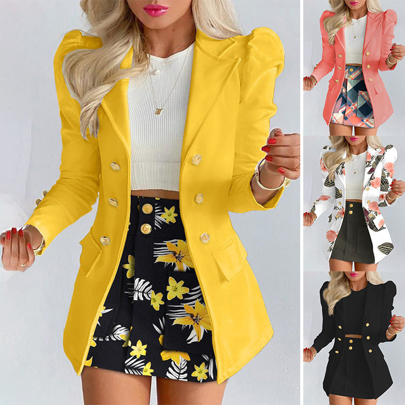 Women  Slim fitted Formal Fashion Short Skirt suit co ord skirt set for women