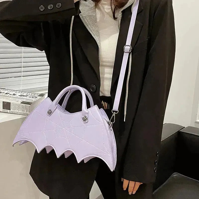 Halloween Spider Web Form Umhängetaschen Persönlichkeit Batgirl Tide PU Handtaschen Fashoin Messenger Crossbody Tasche