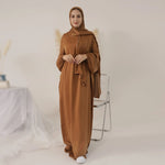 New Muslim Middle East Dubai Turkey Abaya dress Simple Plain Abaya 2024